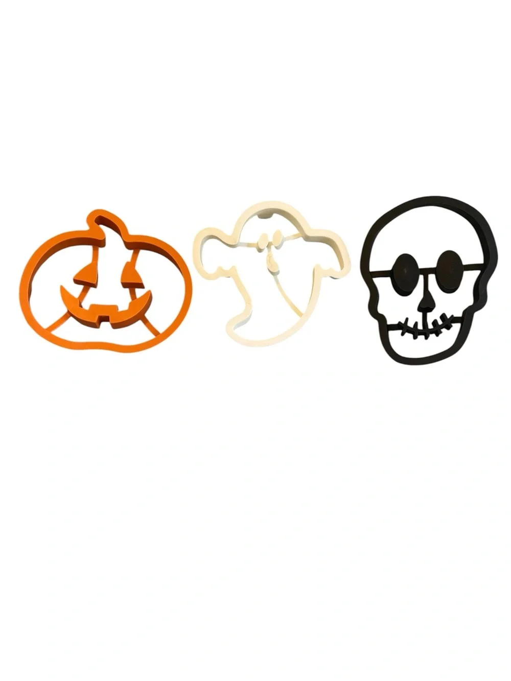Sur La Table set of 3 HALLOWEEN  Egg  and Pancake Silicone Molds Skull Ghost